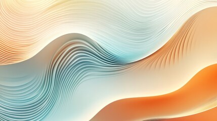 Wall Mural - Abstract waves in soft colors create a soothing, dynamic visual effect.