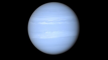 a stunning close-up view of uranus, showcasing its pale blue atmosphere and subtle cloud bands. the 