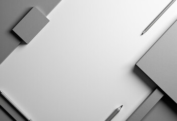 Poster - Abstract Gray Background with Geometric Accents: Versatile and Elegant Design Suitable for Presentation Backgrounds, Web Banners, and Advertising Materials, Providing Plenty of Copy Space for Key Mess