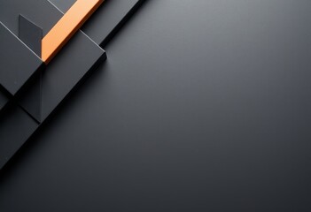 Poster - Sleek Gray Abstract Background with Geometric Elements: Modern Design Template for Presentation Slides, Website Headers, and Marketing Materials, Featuring Ample Copy Space for Text and Graphics.

