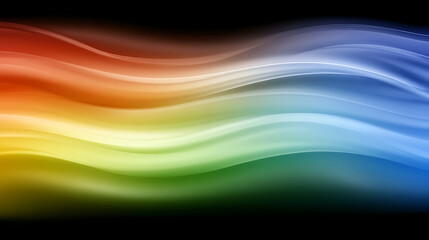 Poster - abstract colorful gradient waves background red orange yellow green blue design smooth swirls art