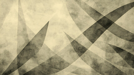 Canvas Print - Abstract Composition with Intersecting Geometric Shapes on Textured Light Beige Background Style