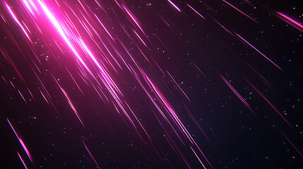 Poster - abstract falling light streaks on dark starry space background digital art style backdrop design