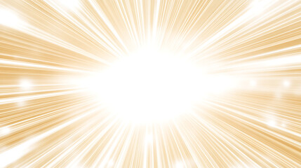 Poster - Abstract Light Burst with Golden Rays Radiating from Center for Digital Backgrounds and Overlays