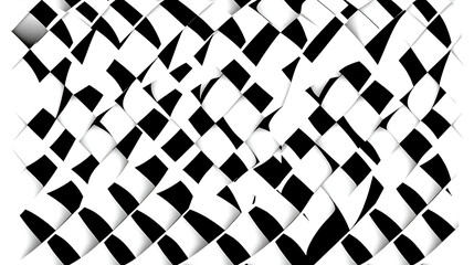Poster - Abstract Optical Illusion Checkerboard Pattern Creates Depth and Dynamic Visual Experience
