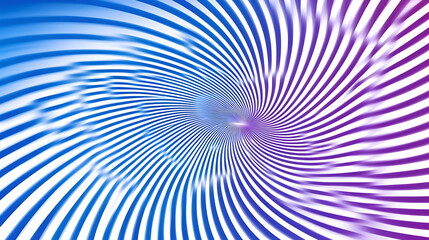 Poster - Abstract Swirl Vortex of Blue to Violet Lines Creating a Hypnotic and Visually Appealing Image