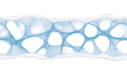Poster - Abstract Tunnel of Blue Light and White Space Connecting Multiple Chambers with Fractal Details
