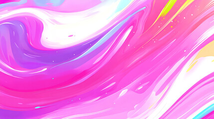 Poster - Artistic Pink and Purple Swirl Design Illustration with Fluid Abstract Texture Background