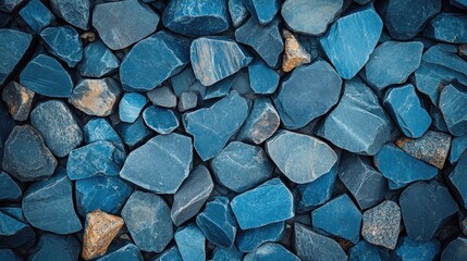 Poster - Abstract modern background with geometric blue stones and rocks, showcasing a simplistic yet artistic and stylish design with sharp edges