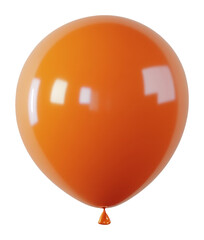 Aufkleber - Orange balloon isolated on white, festive decoration concept
