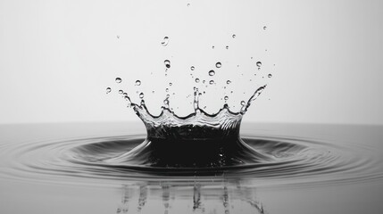 Aufkleber - Water splash creating ripples on calm surface