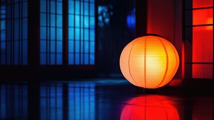 Poster - Gentle, colorful lighting illuminating a dark space, reflecting off smooth surfaces to create an otherworldly glow, perfect for creative and atmospheric visuals