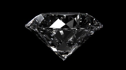 Aufkleber - Stunning diamonds glistening with light reflections, set against a deep, dark black surface, creating a striking, luxurious, and elegant visual effect