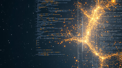 Poster - Complex Data Visualization with Code Interface and Connected Light Nodes in Technological Environment