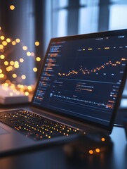 Fototapete - Sleek smart financial dashboard design