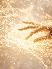 Poster - Artistic hands network interlocking design