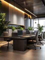 Poster - Modern co-working space with sustainable design