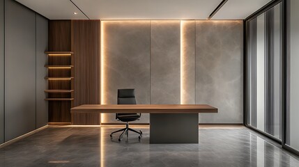 Leinwandbilder - Minimalist workspace with sleek desk