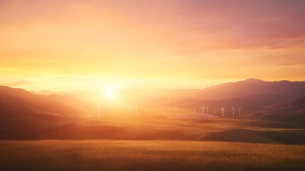 Poster - A visually striking image depicting a large renewable energy project in a developing country.