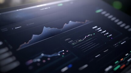 Leinwandbilder - Futuristic hyper-realistic dashboard design featuring glowing elements and advanced technology.