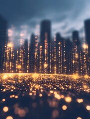 Leinwandbilder - A digital economy illustration featuring AI technology in a modern context.