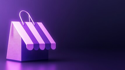 Fototapete - A vibrant digital trade metaverse scene featuring glowing virtual elements in a modern aesthetic.