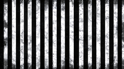 Poster - Distressed Black and White Stripe Pattern Background Grunge Style Digital Art Graphic Textured Design
