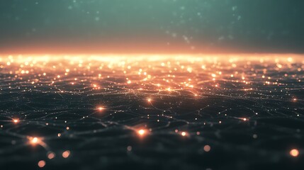 Fototapete - A digital image representing the intersection of cyber technology and economic energy concepts.