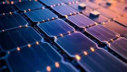 Aufkleber - Futuristic solar panel circuit board