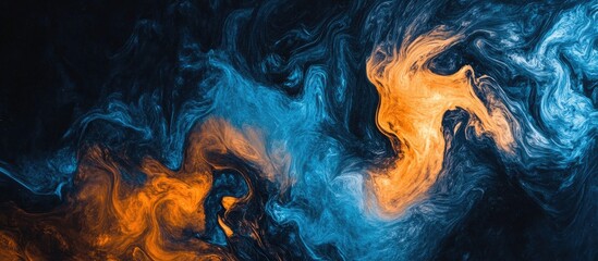 Poster - Abstract swirling colors, vibrant mix