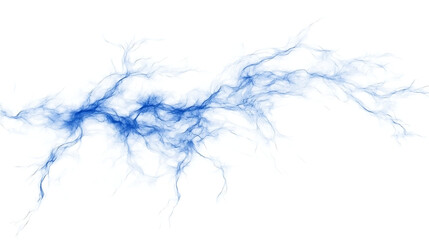 Poster - Electric Blue Veins Abstract Design on White Backdrop Artistic Illustration Graphic Visual