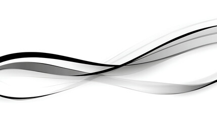 Poster - Elegant Abstract White and Gray Waves Design for Modern Background or Decoration Ninety Characters