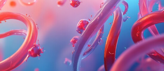 Aufkleber - Abstract fluid swirls, vibrant colors, dynamic movement
