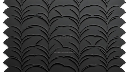 Poster - Elegant Modern Art Deco Style Wall Panel Design in Matte Black for Interior Decorative Finish