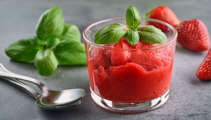 Canvas Print - Strawberry Basil Sorbet