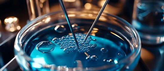Aufkleber - Lab Petri Dish with Fluid Manipulation