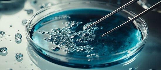 Poster - Lab tweezers manipulate petri dish fluid