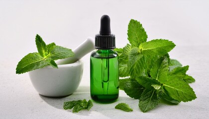 Wall Mural - Fresh Mint Essential Oil