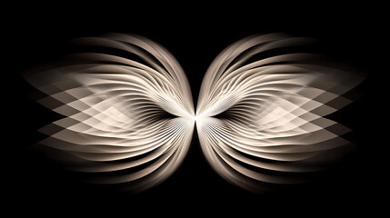 Poster - ethereal luminescence geometric symmetry a dance of light and form abstract design composition