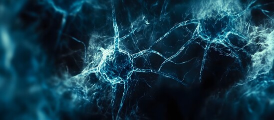 Poster - Neuron network in dark background
