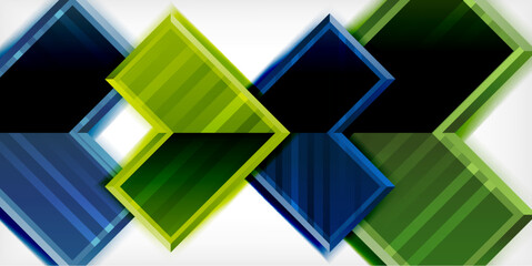 Poster - Arrow symbols created with 3d effects and line texture geometric abstract background