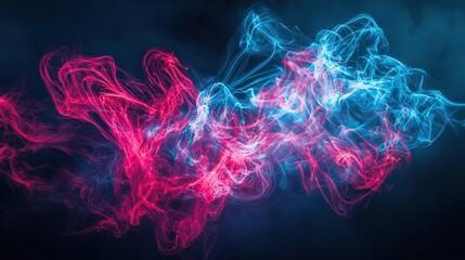 Poster - Red and blue lasers form intricate patterns through swirling stage fog, creating a high-energy concert feel.