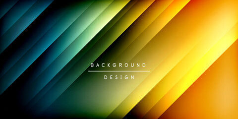 Poster - Dynamic shadow lines geometric shapes