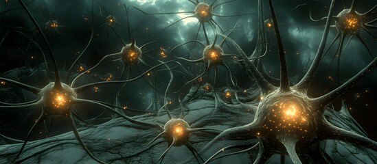 Poster - Neural network in a dark brain region