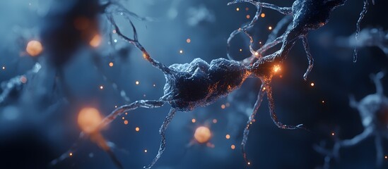 Poster - Nerve cell interaction, microscopic view