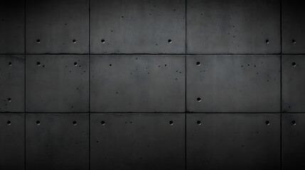 Poster - Geometric Concrete Panel Texture Dark Background Industrial Modern Building Material