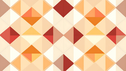 Poster - Geometric Diamond Pattern in Warm Earth Tones for Textile Background Art Design Template