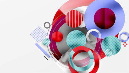 Aufkleber - Abstract background - layered geometric shapes with smooth gradients and transparency