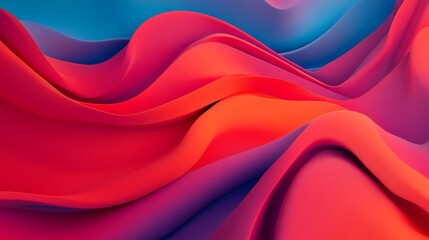 Poster - Abstract Swirling Waves of Vibrant Red and Blue Colors Creating a Dynamic and Fluid Background for Creative Projects and Artistic Expression