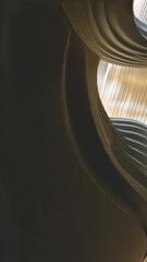 Poster - Sculptural Waves: Abstract Art Installation in Creamy Hues